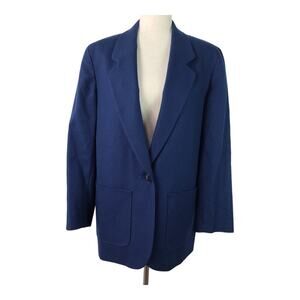Pendleton Blue Wool Vintage USA Blazer Jacket Coat Size 10